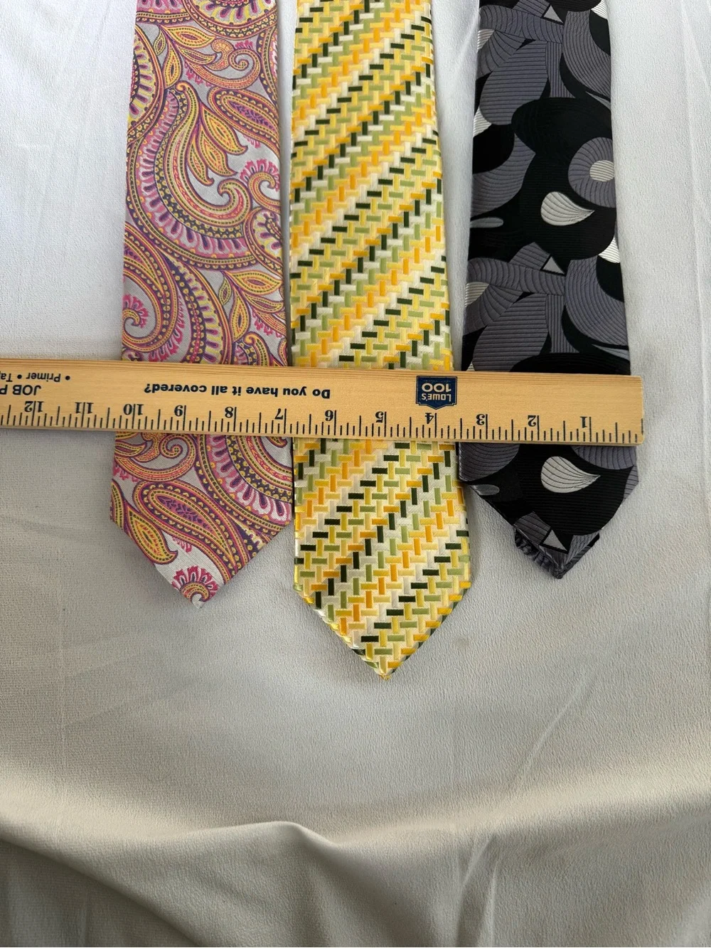 Lucho Men Tie Set of 3 Silk Made in Houston Luxury Pink‎ Yellow Black Floral Geo